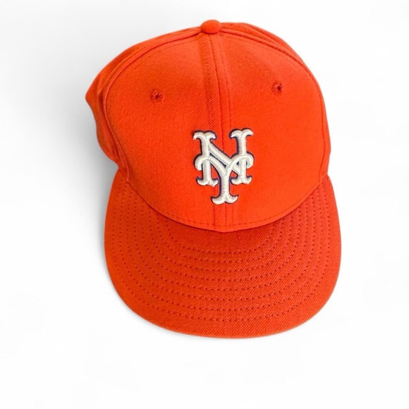 New Era Other - New Era Orange NY Mets Fitted Cap 7 3/8
